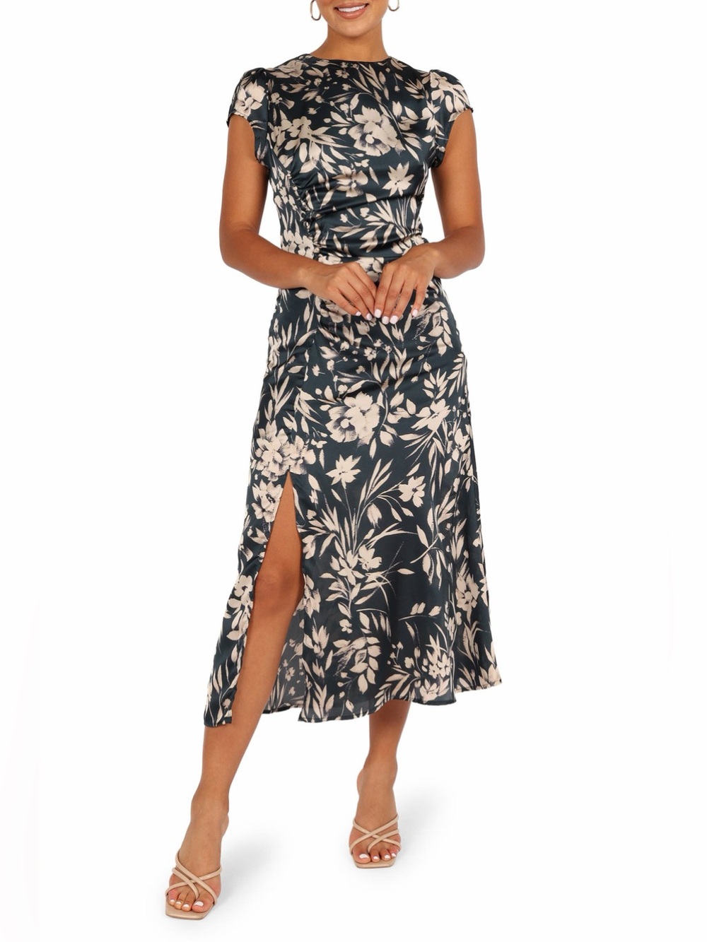 Petal & Pup Lisbeth Green Floral Midi Dress Size M NWOT